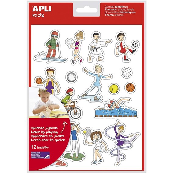 Наклейки Apli Kids Спорт тематические обучающие 12 листов 11453
