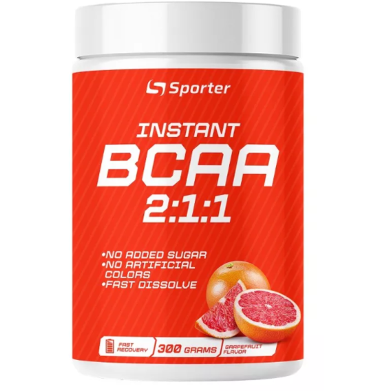 Аминокислота для спорта Sporter BCAA Instant 300 g / 30 servings / grapefruit