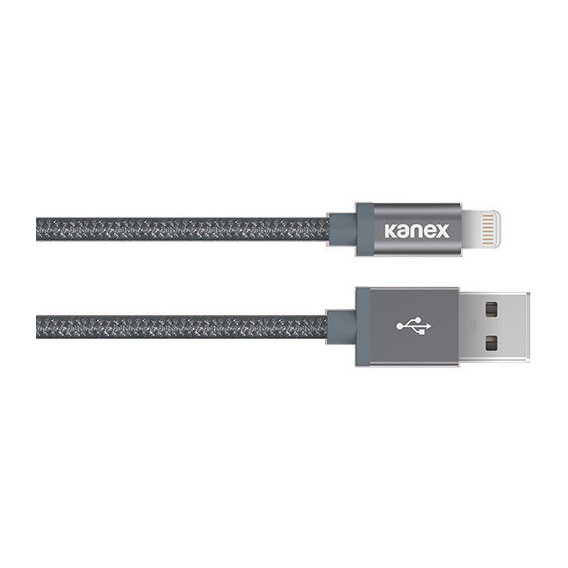 Кабель Kanex USB Cable to Lightning Premium DuraBraid 2m Space Grey (K8P6FPSG)