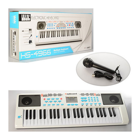 Детский синтезатор METR+ HS4966B на 49 клавиш