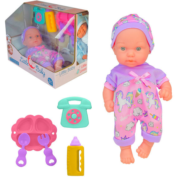 Пупс A-Toys Little Baby AD6607-8 с аксессуарами
