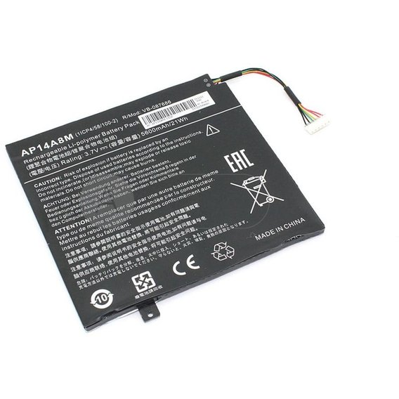 Батарея для ноутбука Acer AP14A8M Aspire SW5-011 3.7V Black 5600mAh OEM (87686)