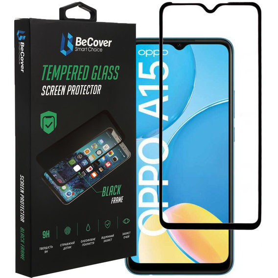 

BeCover Tempered Glass Black for Oppo A15 (706088)