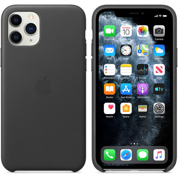 Аксессуар для iPhone Apple Leather Case Black (MWYE2) for iPhone 11 Pro