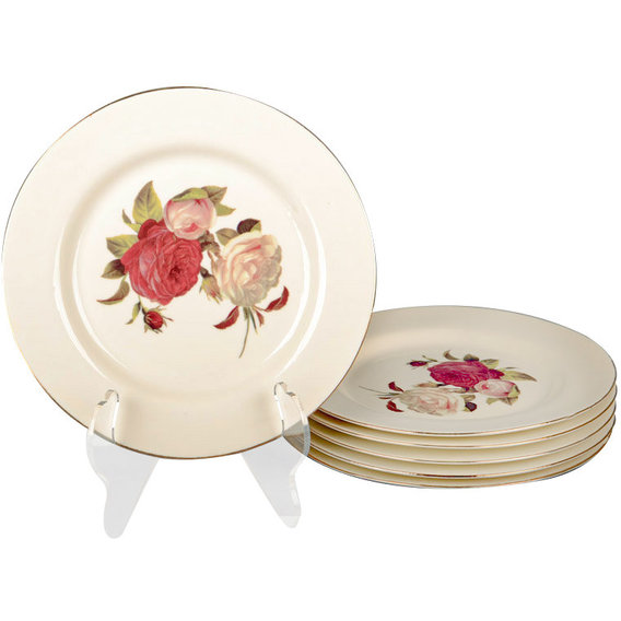 Набор обеденных тарелок Lefard Розы 6 шт. 19 см (126-602)