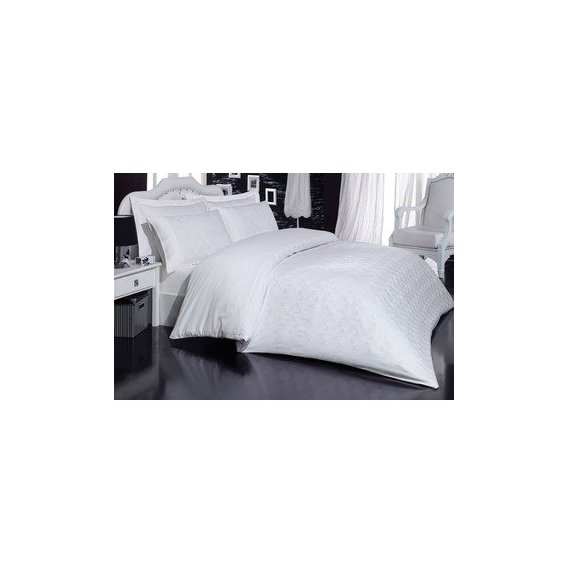 Комплект постельного белья Mariposa Ottoman white бамбук жаккард Tencel 2(160х220)