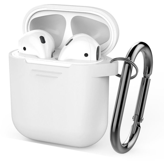 Чехол для наушников AhaStyle Silicone Case with Belt White (AHA-01060-WHT) for AirPods