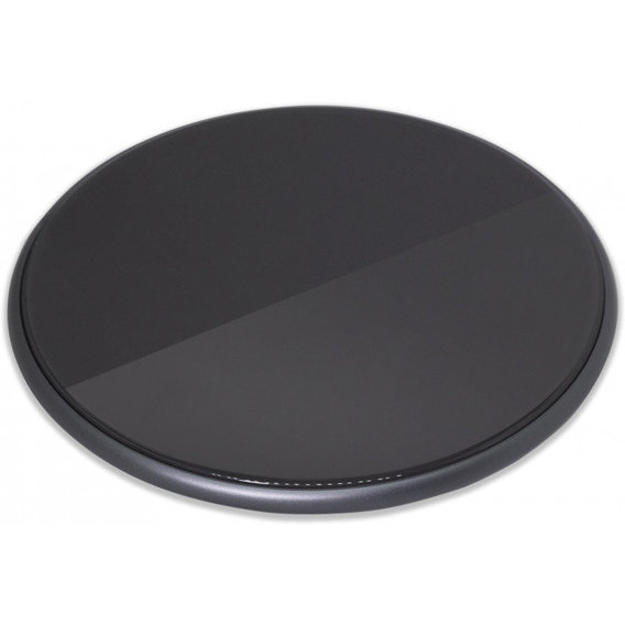 Зарядное устройство Qitech Wireless Charger Slim Pad Premium Glass Black (QT-Slim2bk)