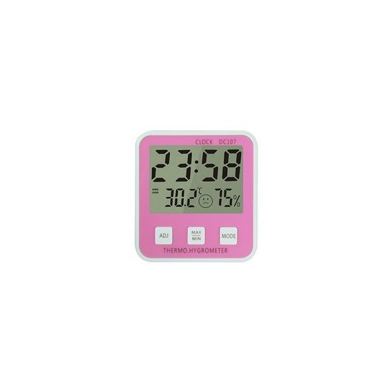 SMART-часы c гигрометром Mealux Розовые (Smart clock PN)