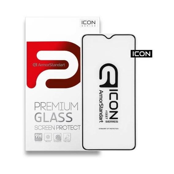 Аксессуар для смартфона ArmorStandart Tempered Glass Icon Black for Xiaomi Redmi Note 8T (ARM55786-GIC-BK)