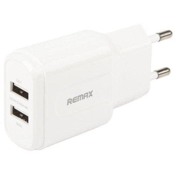 Зарядное устройство Remax USB Wall Charger 2xUSB 2.4A with Lightning Cable White (REMAX-RP-U22-EU-WHITE)