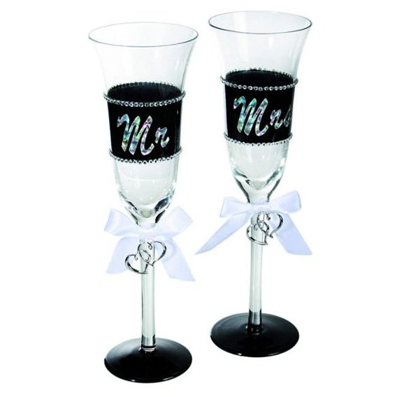 Свадебные бокалы OOTB для шампанского Mr. & Mrs (750039)