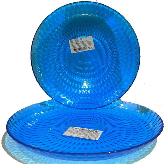Тарелка глубокая Галерея стекла и фарфора Идиллия Blue 18 см (85004783)