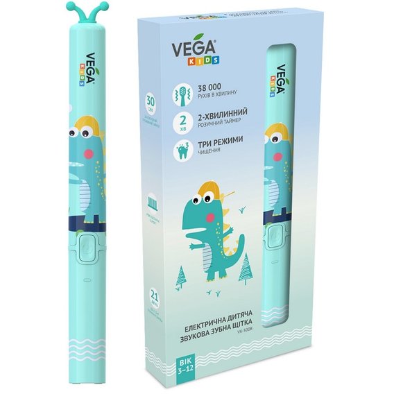 Зубная щетка Vega Kids VK-500B бирюзовая