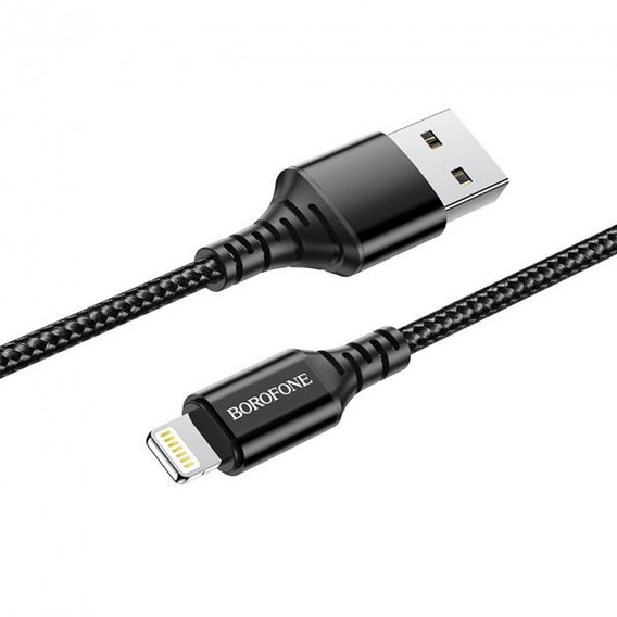 Кабель Borofone USB Cable to Lightning Ultra Bright 1m Black (BX54)