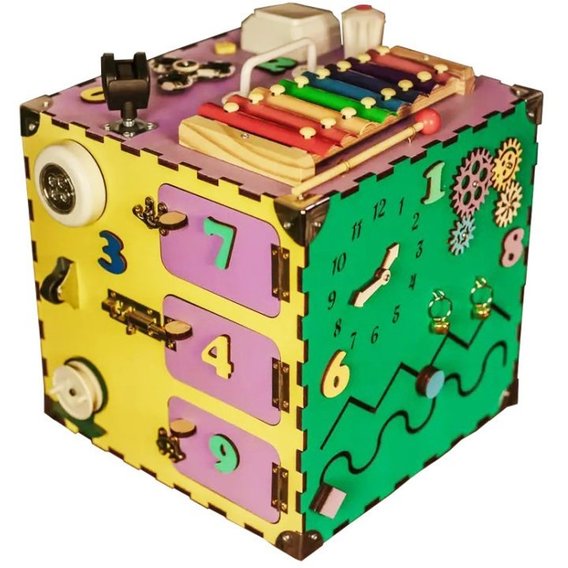 Развивающая игрушка Бизикуб Temple Group Разноцветный 30х30х30 см (TG200123)
