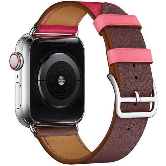 Аксессуар для Watch COTEetCI W36 Short Fashion Leather Band Bordeaux, Rose Extreme with Rose Azalee (WH5260-40-BRR) for Apple Watch 38/40/41mm