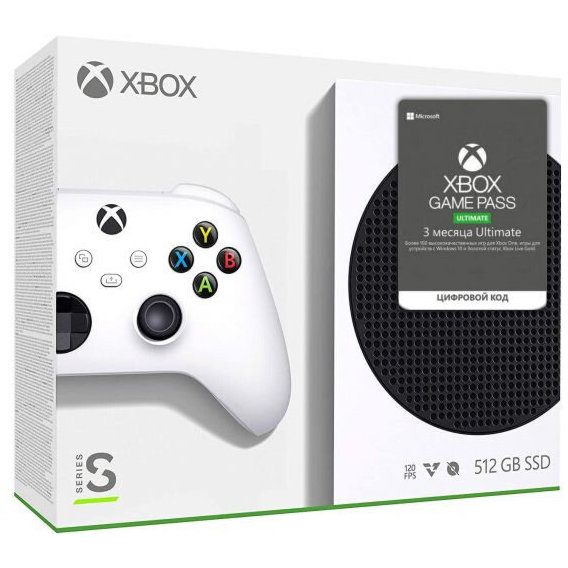 Игровая приставка Microsoft Xbox Series S 512GB + Microsoft Xbox Game Pass Ultimate на 3 месяца