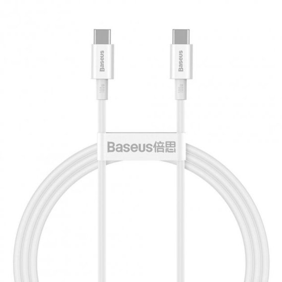 Кабель Baseus Cable USB-C to USB-C Superior Series PD 100W 1m White (CATYS-B02)