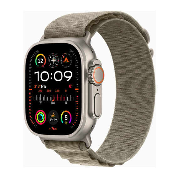 Apple Watch Ultra 2 GPS + Cellular 49mm Titanium Case with Olive Alpine Loop - Medium (MREY3) Approved Витринный образец
