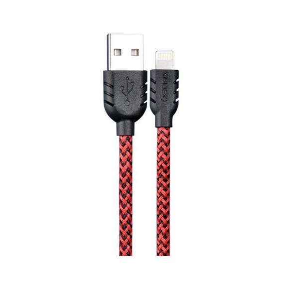 Кабель Remax USB Cable to Lightning Nylon 1m Red