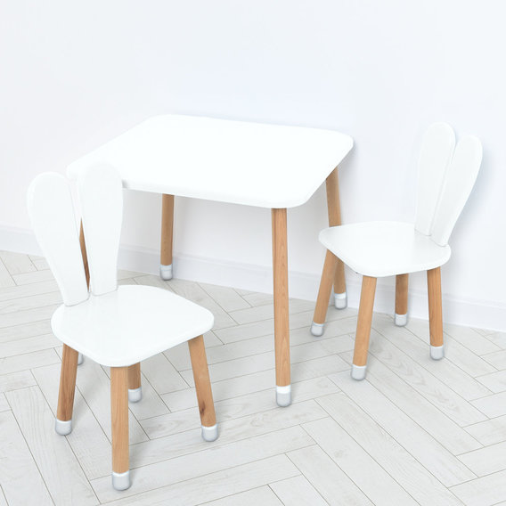 Столик с 2-мя стульями Bambi 04-025W+1 Белый