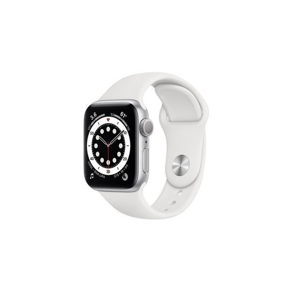 Apple Watch Series 6 GPS 40mm Silver Aluminum Case w. White Sport (MG283) Approved