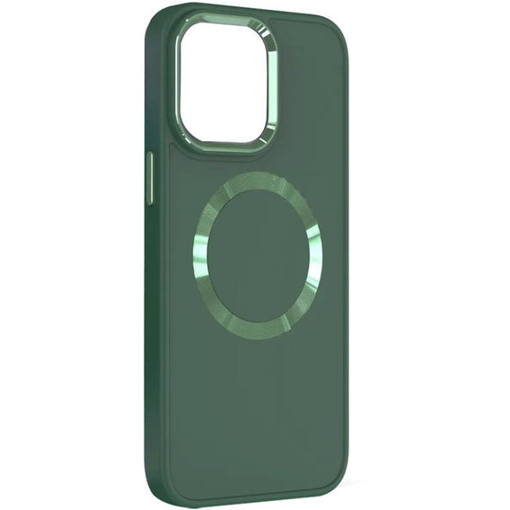 Аксессуар для iPhone TPU Case Bonbon Metal Style with MagSafe Pine Green for iPhone 15 Plus