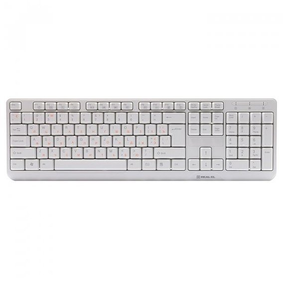 Клавиатура REAL-EL Standard 500 White, USB (EL123100011)