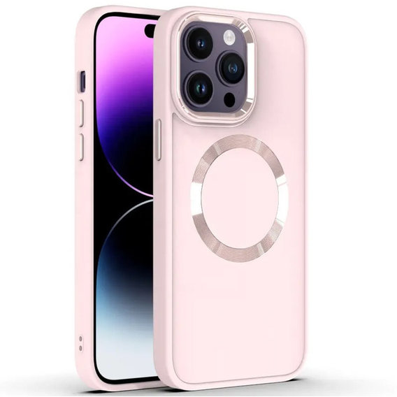 Аксессуар для iPhone TPU Case Bonbon Metal Style with MagSafe Light Pink for iPhone 14 Plus