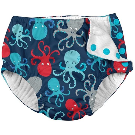 Трусики с подгузником для плавания I Play - Navy Octopus - 3 года