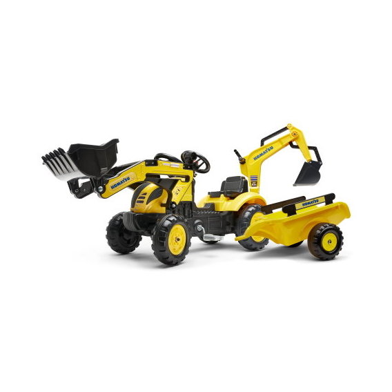 Детский трактор на педалях Falk 2076N Komatsu желтый (2076N)