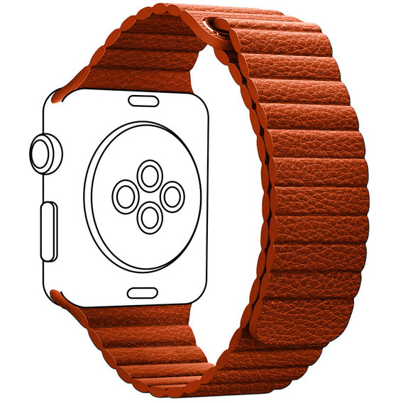 Аксессуар для Watch ArmorStandart Leather Loop Orange (ARM57837) for Apple Watch 42/44/45/49mm