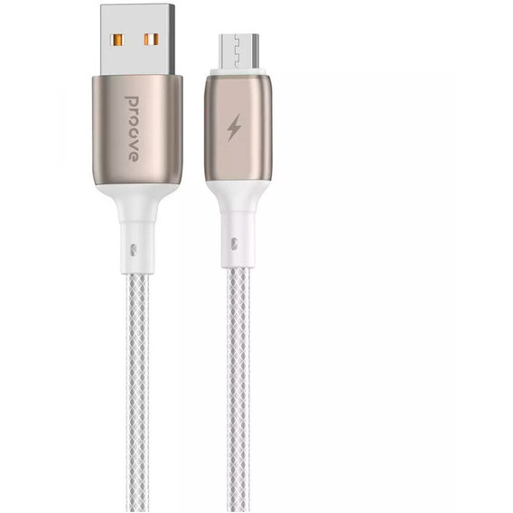 Кабель Proove USB Cable to microUSB Dense Metal 2.4A 1m White (CCDM20001302)