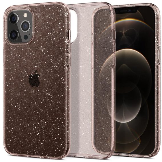 Аксесуар для iPhone Spigen Liquid Crystal Glitter Rose Quartz (ACS01699) for iPhone 12/iPhone 12 Pro