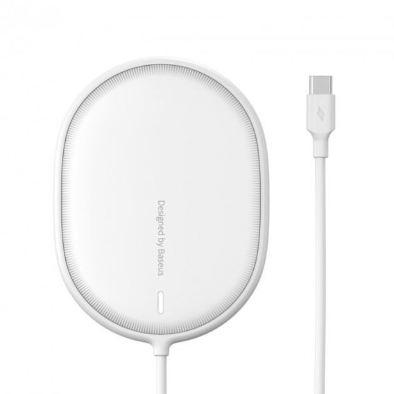 Зарядное устройство Baseus Wireless Charger MagSafe Light Magnetic 15W White (WXQJ-02) for iPhone 12/13/14 series