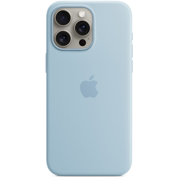 Аксессуар для iPhone Apple Silicone Case with MagSafe Light Blue (MWNR3) for iPhone 15 Pro Max