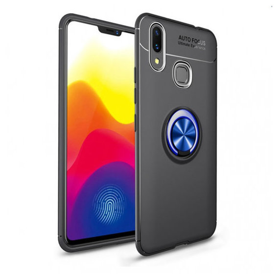 Аксессуар для смартфона TPU Case TPU PC Deen ColorRing Magnetic Holder Black/Blue for Huawei P Smart 2019