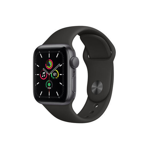 Apple Watch SE 44mm GPS Space Gray Aluminum Case with Black Sport Band (MYDT2) UA