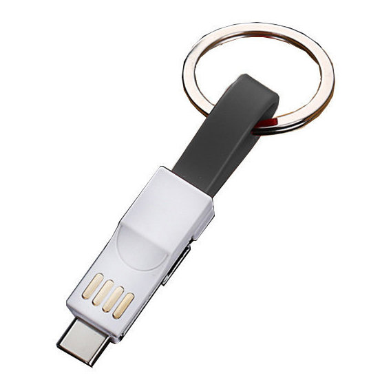 Кабель XOKO USB Cable to Lightning/microUSB/USB-C 13cm Black (SC-301-BK)
