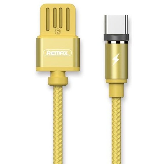 Кабель Remax USB Cable to USB-C Gravity Magnetic 1m Gold (RC-095A-GOLD)