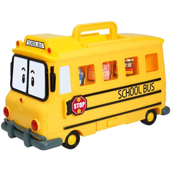 Автобус-гараж Silverlit Robocar Poli Кейс-гараж школьный автобус Скулби (83148)