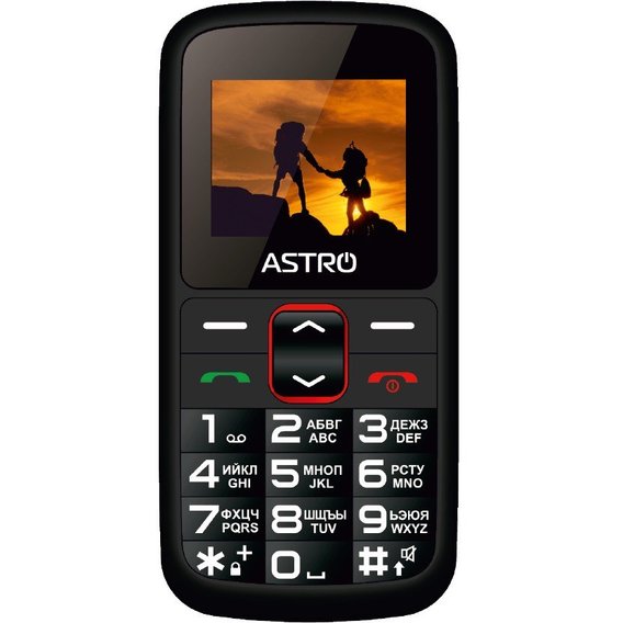 Мобильный телефон ASTRO A172 Black/Red (UA UCRF)