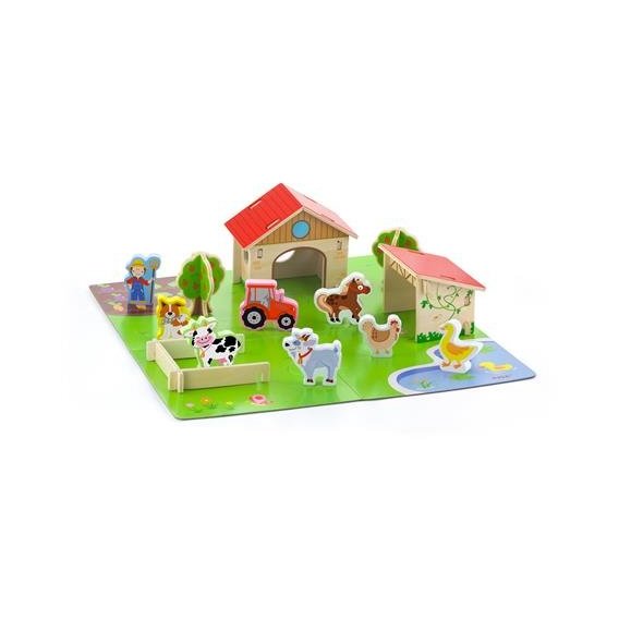 Деревянный игровой набор Viga Toys Ферма, 30 эл. (50540)