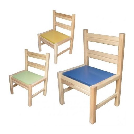 Деревянный стульчик Mic цветной (171886)