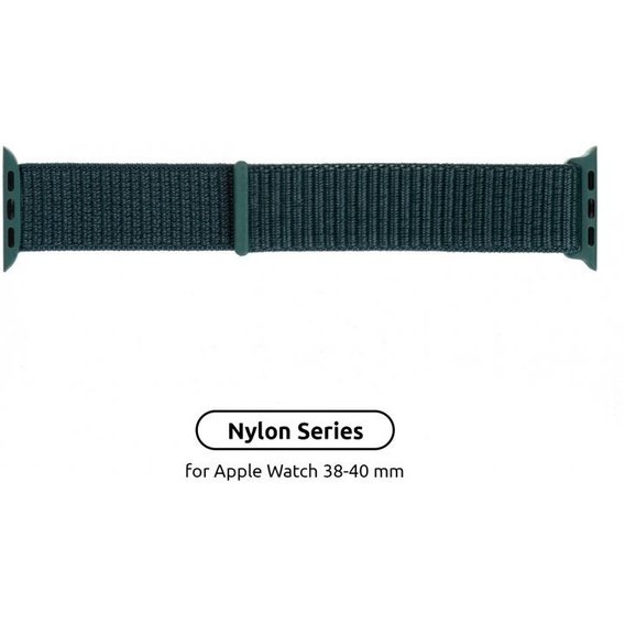 Аксессуар для Watch Armorstandart Nylon Band Green (ARM56842) for Apple Watch 38/40/41mm