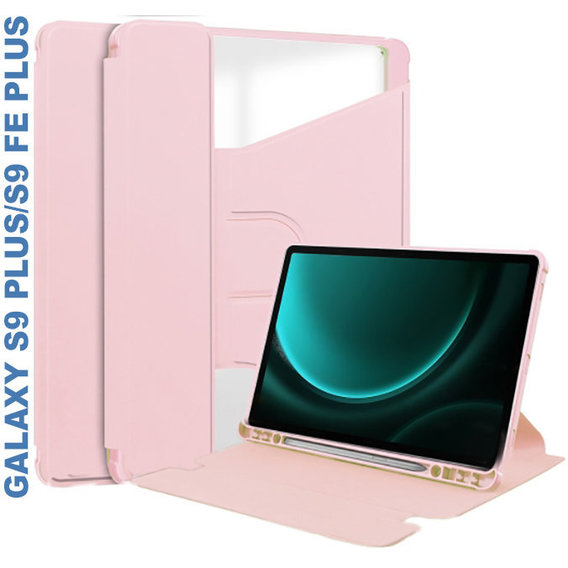 Аксессуар для планшетных ПК BeCover Case Rotatable Pink for Samsung X810 Galaxy Tab S9 Plus / S9 FE Plus SM-X610/SM-X616B (710402)