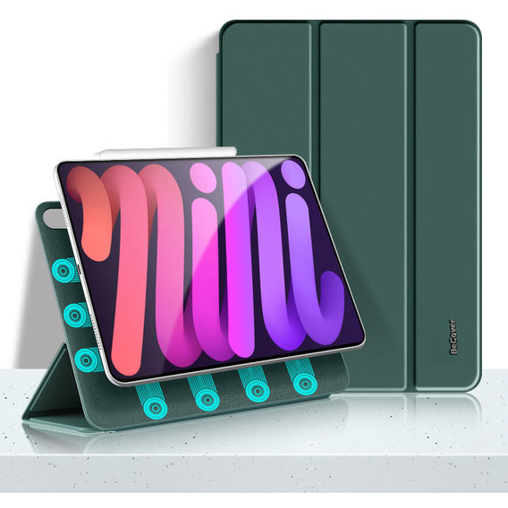 Аксессуар для iPad BeCover Case Book Magnetic Dark Green (706837) for iPad mini 6 2021