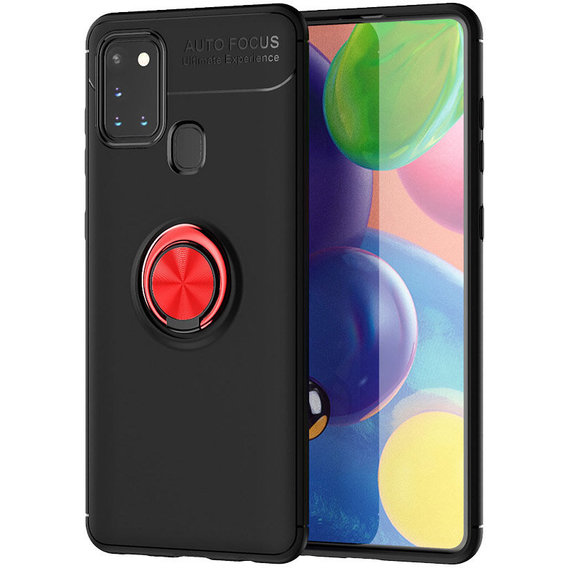 Аксессуар для смартфона TPU Case TPU PC Deen ColorRing Magnetic Holder Black/Red for Samsung A217 Galaxy A21s