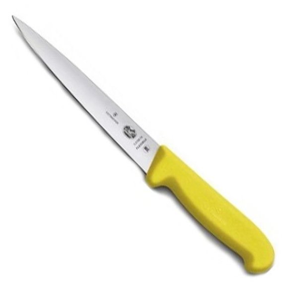 Кухонний ніж Victorinox Fibrox 18см з жовтий. ручкою (5.3708.18)